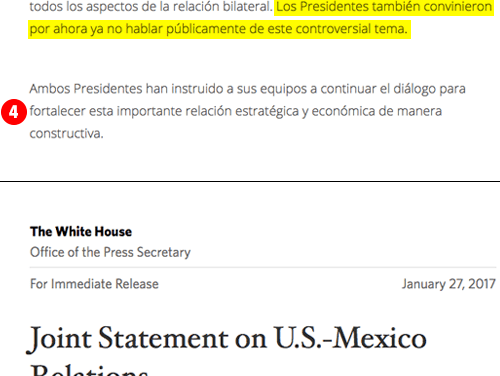 El ‘detalle’ que EU omitió en el comunicado sobre la llamada de Trump y Peña