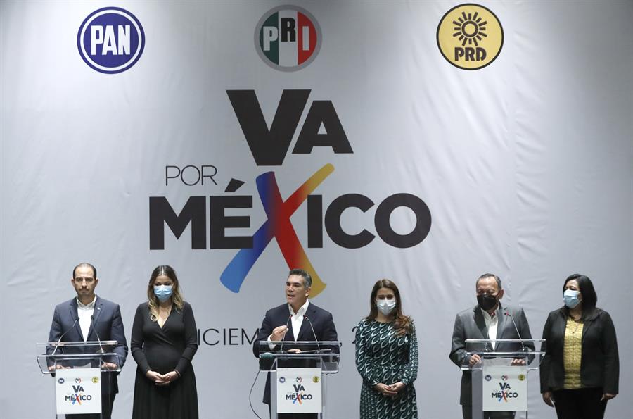Coalición opositora “Va por México” se suspende por propuesta militar del PRI