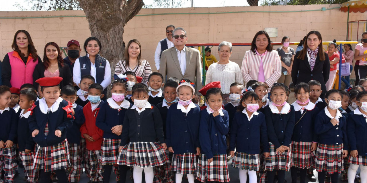 Rehabilitan preescolar «22 de Septiembre» en Pedro Escobedo