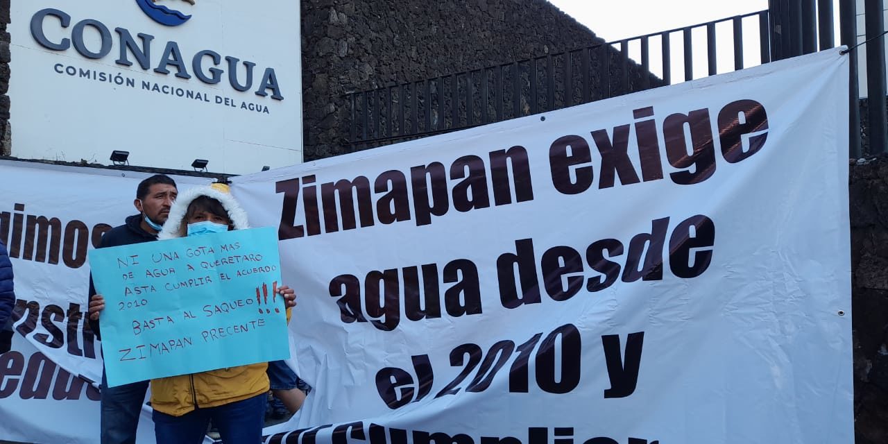 Se manifiestan habitantes de Zimapán contra Acueducto III