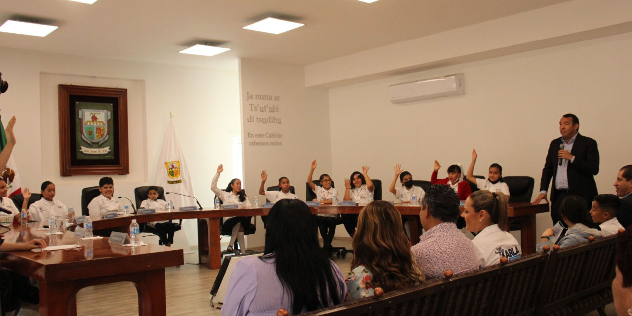 Niñas, niños, y adolescentes realizan Sesión de Cabildo en San Ju…