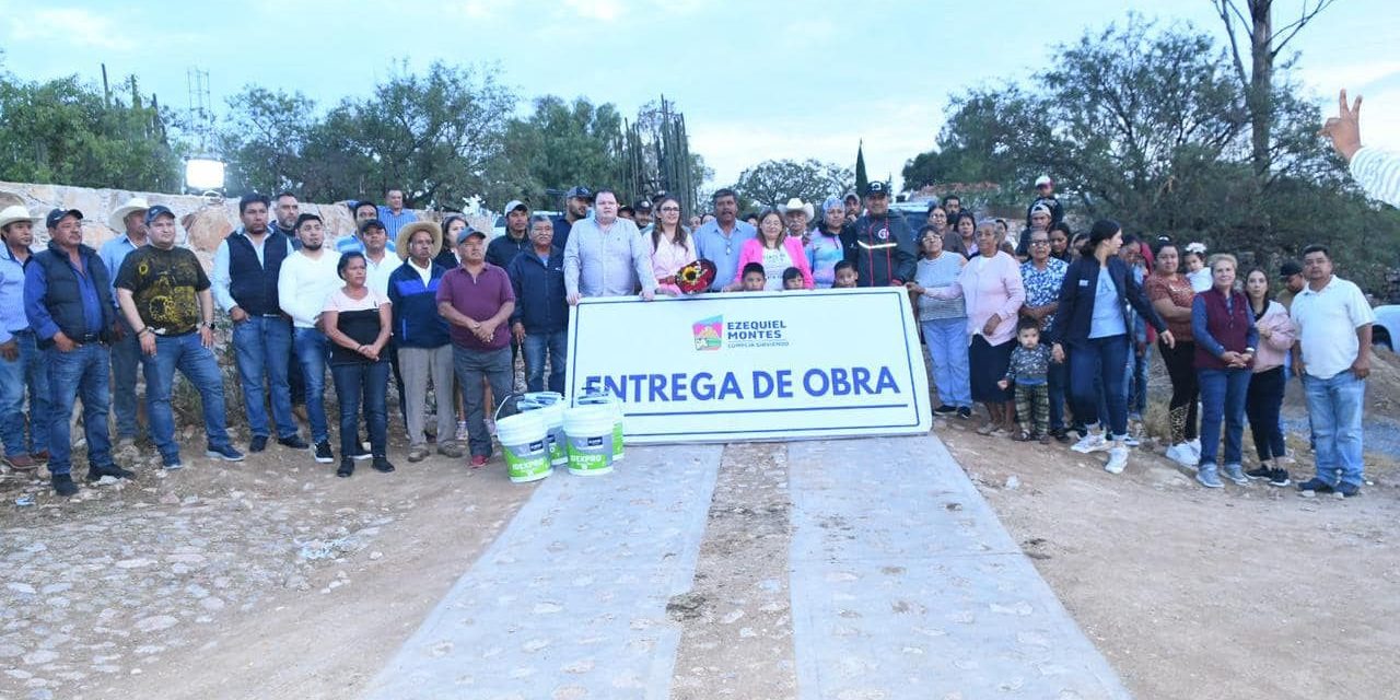 Inauguran obra de rehabilitación vial en La Higuera, Ezequiel Mon…