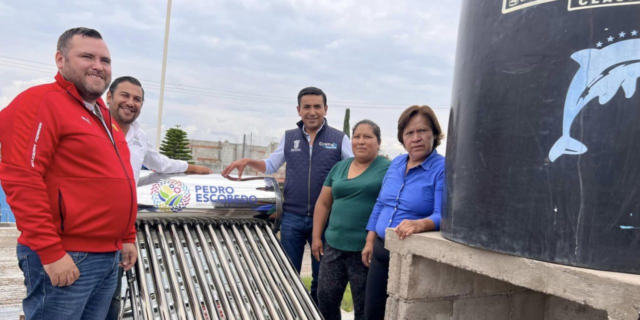 Entregan calentadores a más de 60 habitantes en Pedro Escobedo