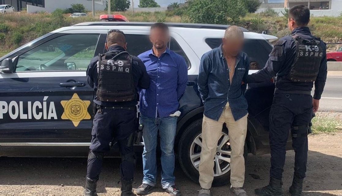 Aseguran a sospechosos por robo de vehículo en Querétaro