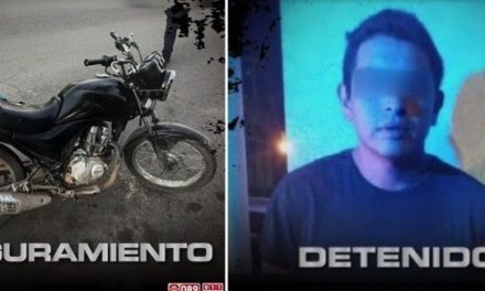 Detienen a joven con moto robada en avenida Universidad