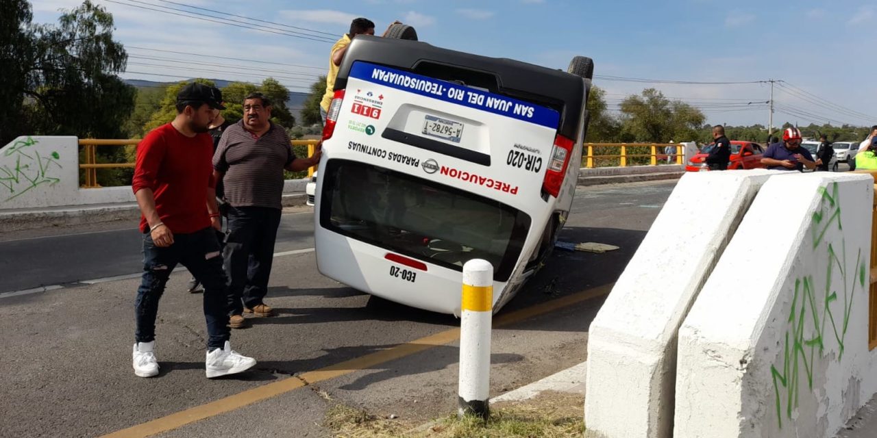 Accidente de transporte público en carretera a Tequisquiapan deja…