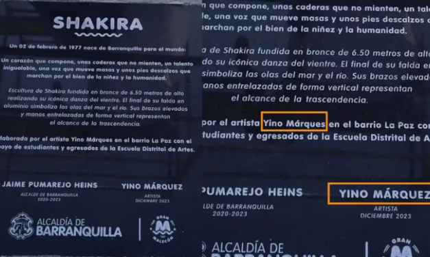 Homenaje a Shakira es empañado por error ortográfico