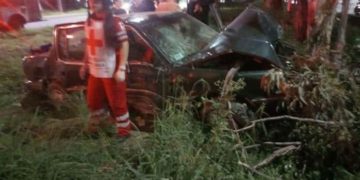Dos lesionados en fuerte accidente en la carretera a Matehuala